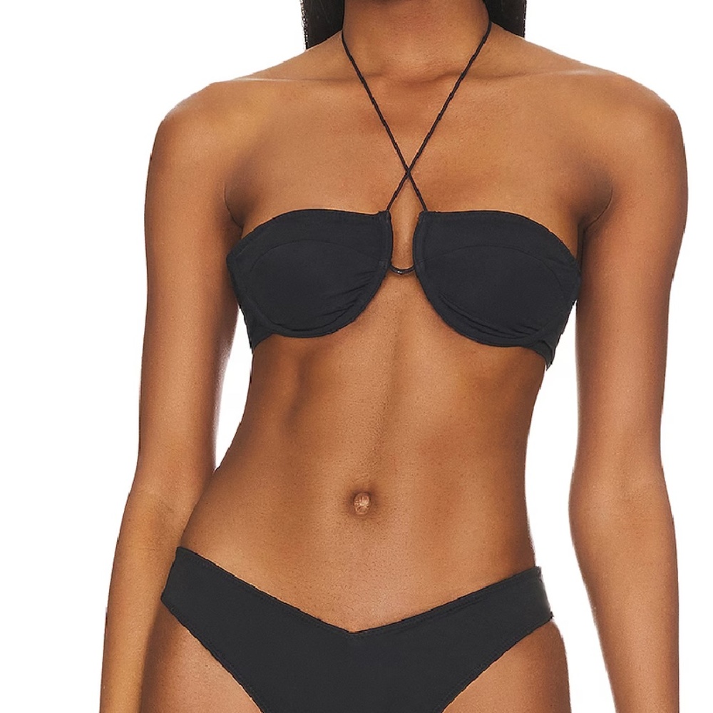 SOLID & STRIPED Black Bikini top